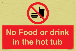 No Food or drink in the hot tub